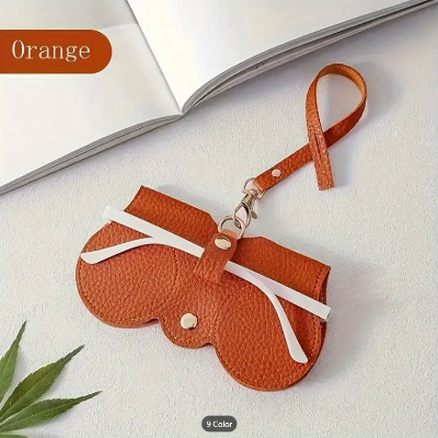 Picture of Embossed PU Leather Sunglasses Storage Bag - Portable Travel Eyewear Holder - Ideal Gift Choice