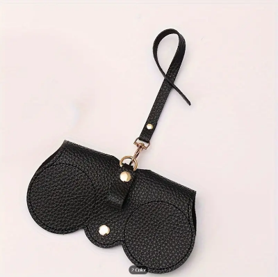 Picture of Portable Glasses Storage Pouch, PU Leather Glasses Holder, Sunglasses Storage Protective Sleeve, Travel Accessories - Brown