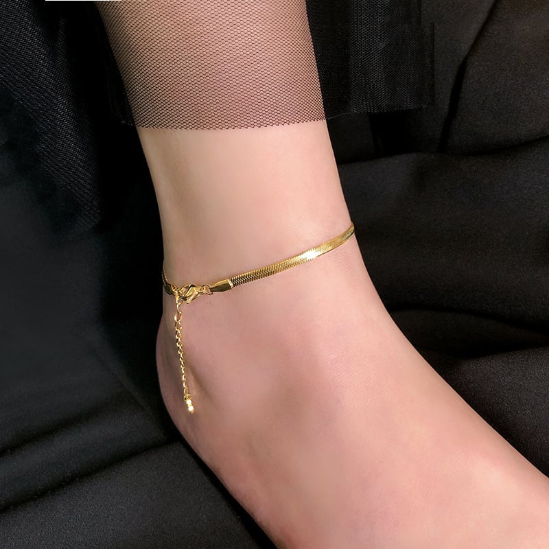 Picture of Fashion Snake Bone anklet for women - Gold