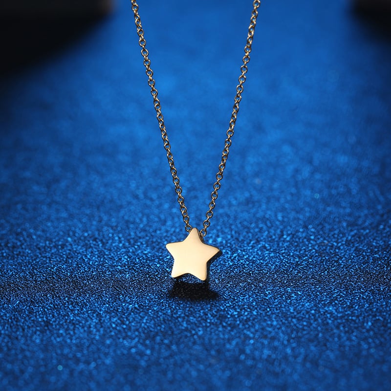Picture of Cute Star Slim Necklace for Women Girls - Gold