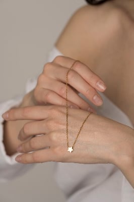 Picture of Star Necklace For Girls Women Sweater Neck Necklaces - Gold