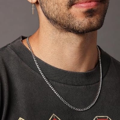 Picture of Stainless Steel Silver Necklace Chain Men - Silver
