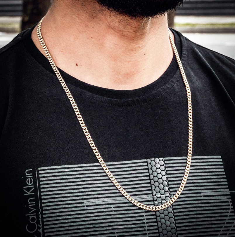 Picture of Fashion stylish Chain for Men Platinum Plated Silver Chain - Silver