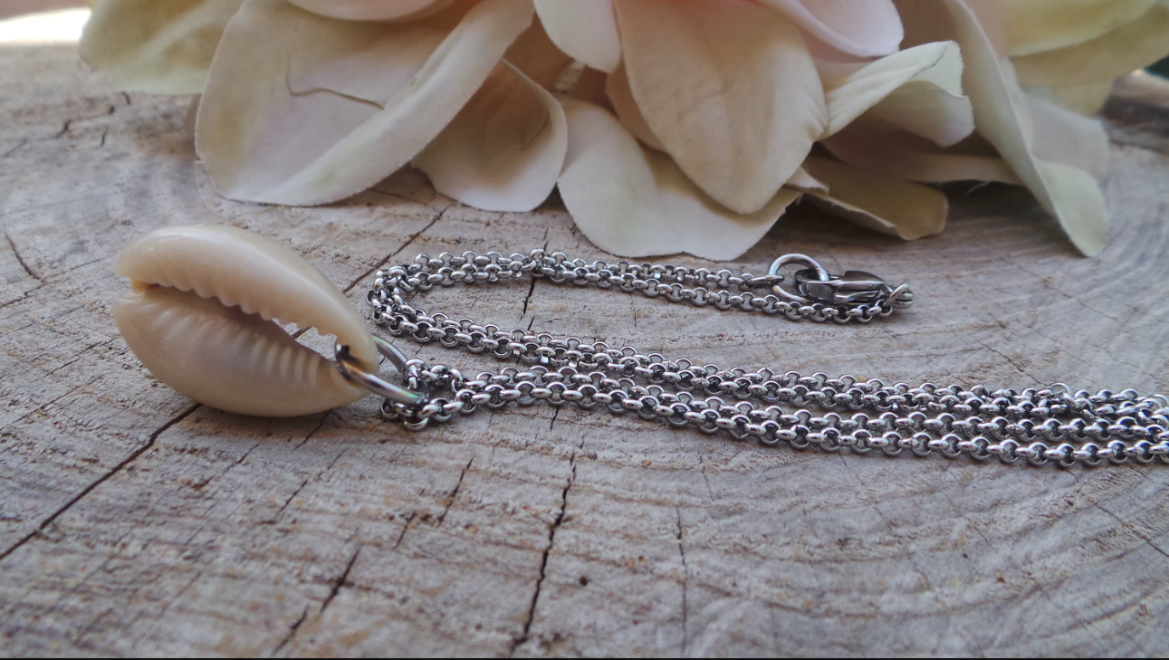 Picture of Necklace With Shamok Necklace Handmade Necklaces - Silver