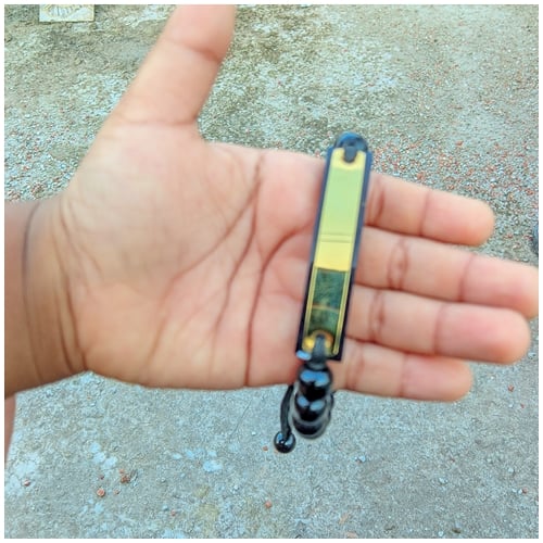 Picture of Men's Powerful Pearl Lava Bracelet - Black & Golden