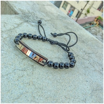 Picture of Korean Elegant Pearl Lava Bracelet For Men