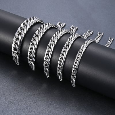 Picture of Silver Unique Bracelet for Men - Silver