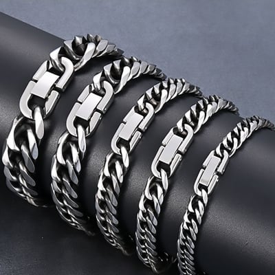 Picture of Silver Unique Bracelet for Men - Silver