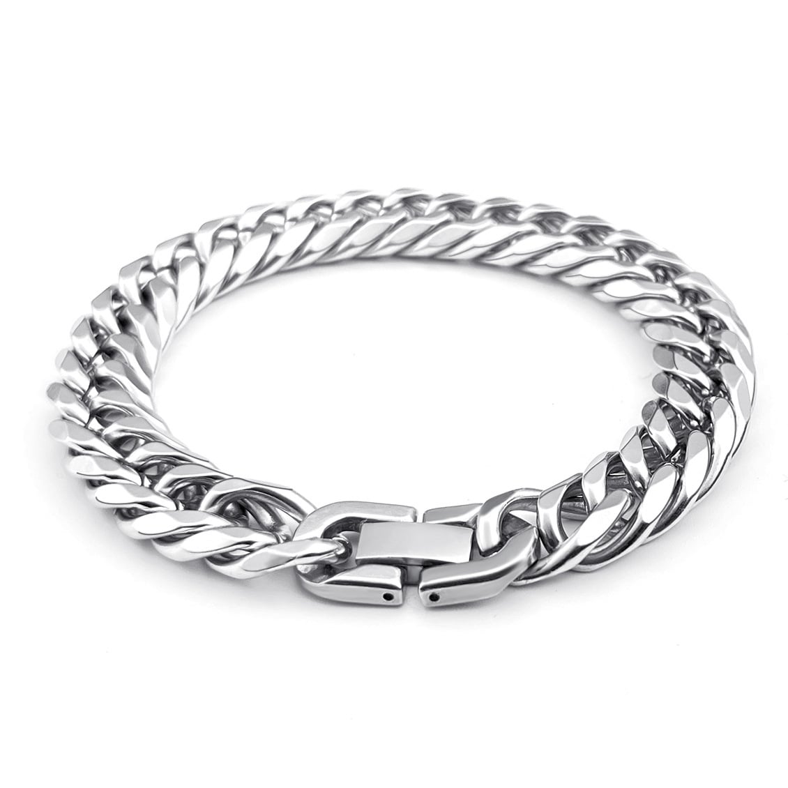 Picture of Men's Silver Flat Curb Chain Bracelet - Silver
