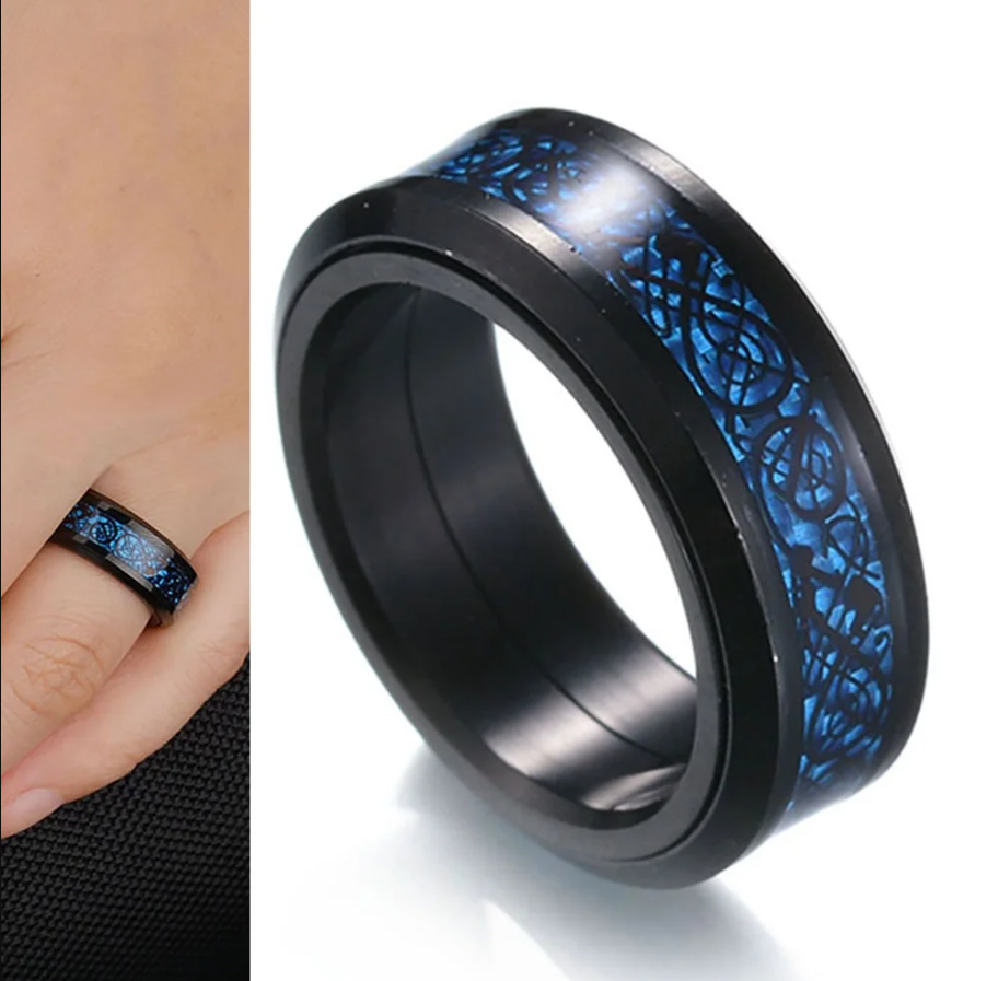 Picture of Radium Cut Stainless Steel Ring for Men
