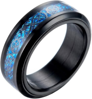 Picture of Radium Cut Stainless Steel Ring for Men