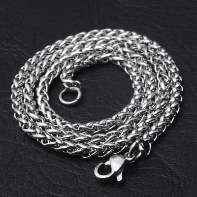 Picture of Flat Plated Stainless Steel Snake Chain Necklace For Men Boys
