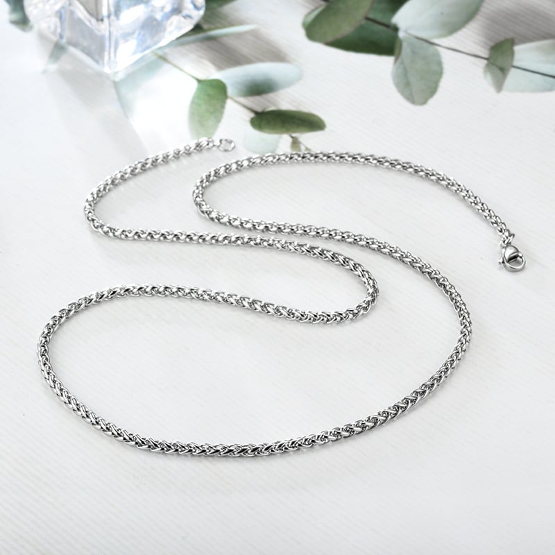 Picture of Flat Plated Stainless Steel Snake Chain Necklace For Men Boys