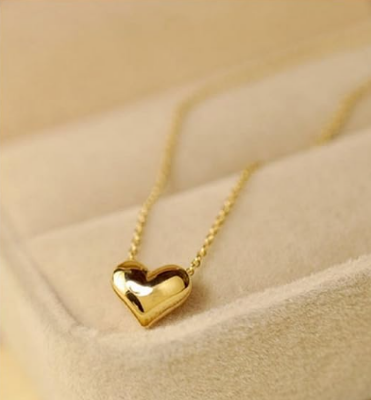 Picture of Necklace With Heart Necklace Handmade Necklaces For Women - Gold