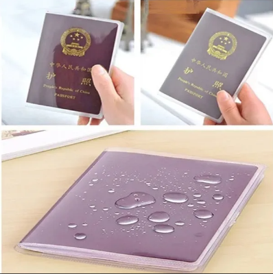 Picture of Waterproof PVC Clear Travel Passport Cover Protector ID Card Holder Organizer - Transparent