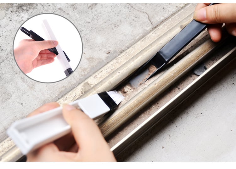 Picture of Window Groove Cleaning Brush for Window Gaps, Corners,Blinds,and Sliding Convenient Storage Handheld Groove Cleaning Tools