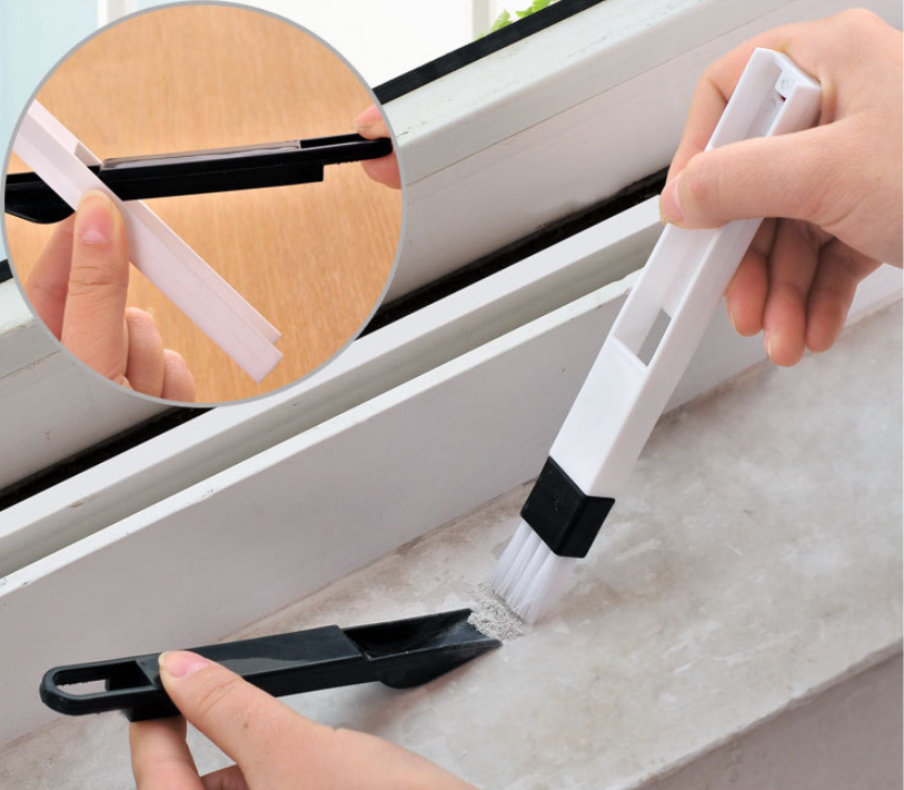 Picture of Window Groove Cleaning Brush for Window Gaps, Corners,Blinds,and Sliding Convenient Storage Handheld Groove Cleaning Tools