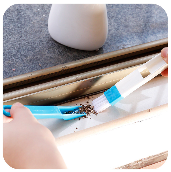 Picture of Multipurpose Dust Cleaning Brush for Window Frame, Sliding Window Track, Laptop Keyboard,Car Air Vents with Mini Dust Pan