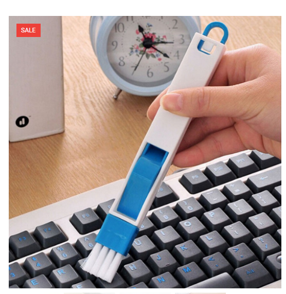 Picture of Multipurpose Dust Cleaning Brush for Window Frame, Sliding Window Track, Laptop Keyboard,Car Air Vents with Mini Dust Pan