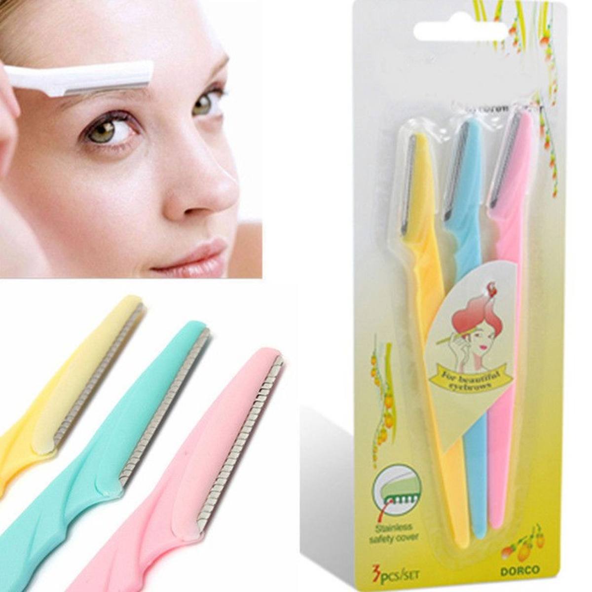 Picture of Portable Tinkle Eyebrow Trimmer Safe Blade Shaping Knife (Pack Of 3)
