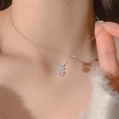 Picture of Cute Love Slim Chain Locket for Women Girls - Silver