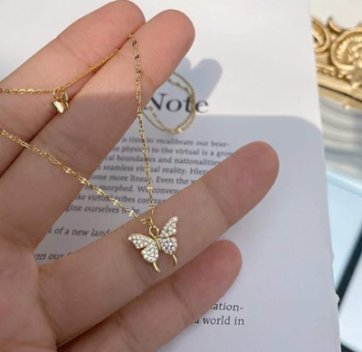 Picture of New Necklaces Elegant Magnetic Butterfly Design Necklace For Women - Gold