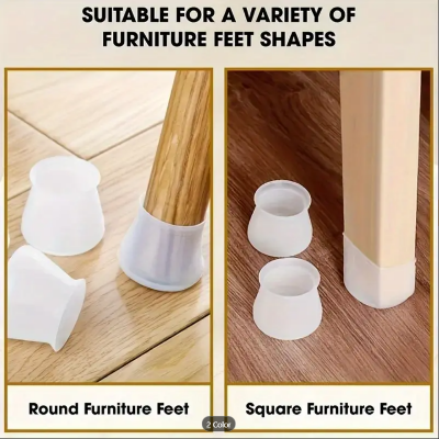 Picture of 8pcs Silicone Leg Protectors - Table & Chair Foot Cushion Covers for Maximum Protection