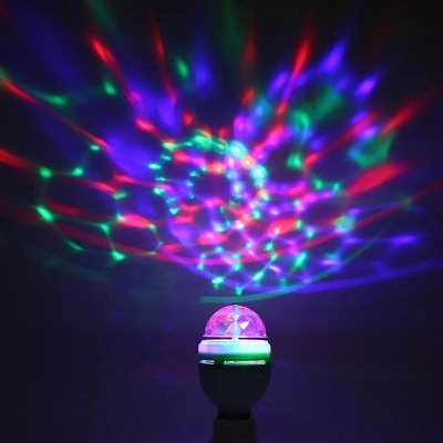 Picture of Rotating LED Disco Light Bulb-Multicolor