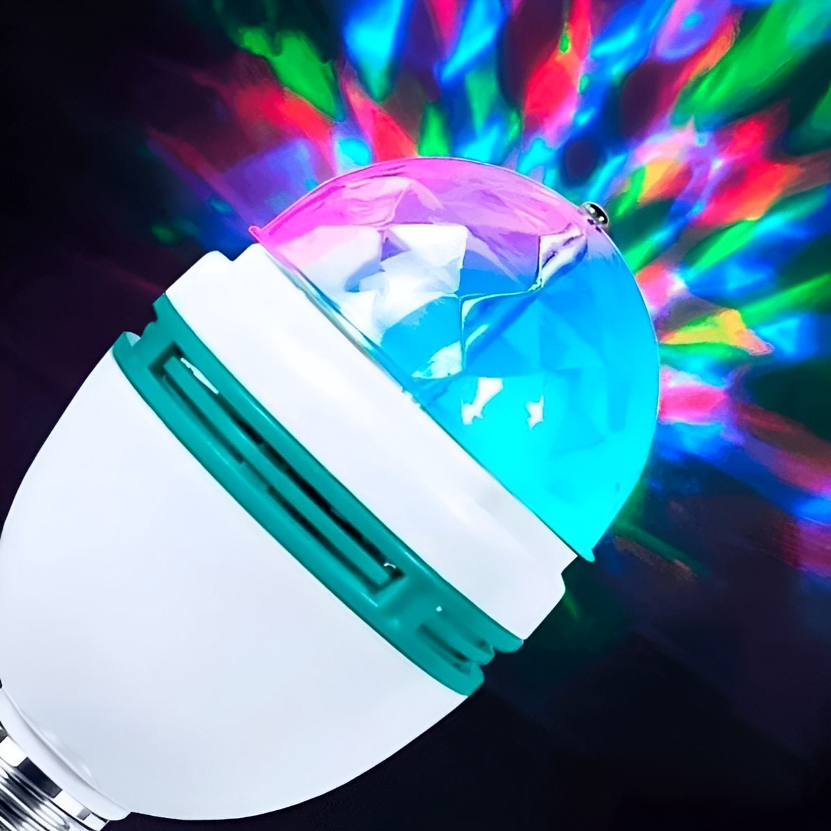 Picture of Rotating LED Disco Light Bulb-Multicolor