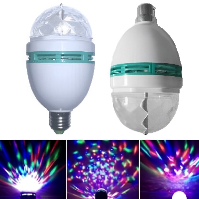 Picture of Rotating LED Disco Light Bulb-Multicolor