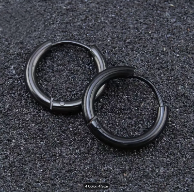 Picture of Earrings for Men and Boys- 1pair - Black