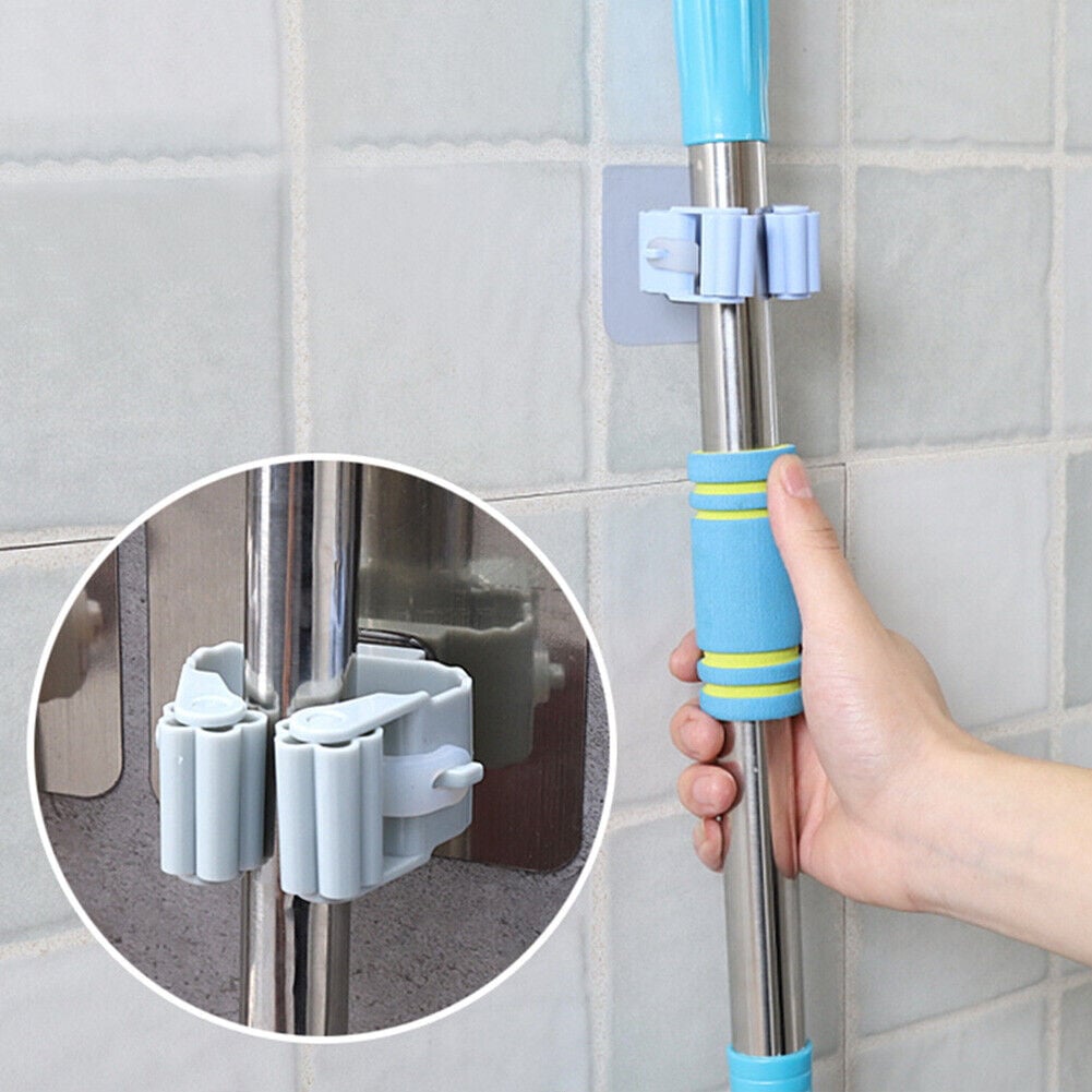 Picture of Wall Mounted Mop Organizer Holder Brush Broom Hanger Home Storage Rack Bathroom