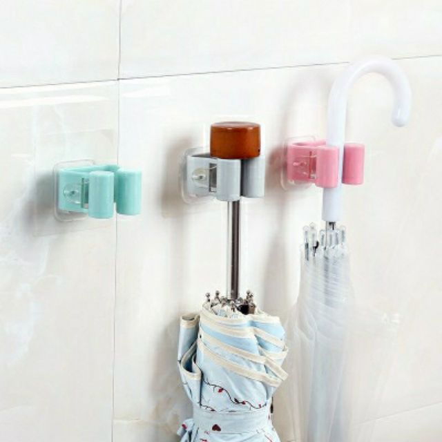 Picture of Wall Mounted Mop Organizer Holder Brush Broom Hanger Home Storage Rack Bathroom