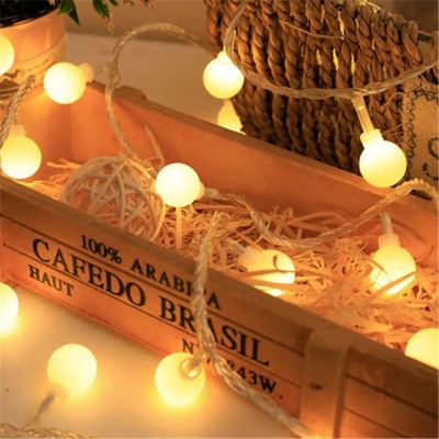 Picture of LED Ball Shaped String Fairy Lights Gold - Room Decoration Light-Gold