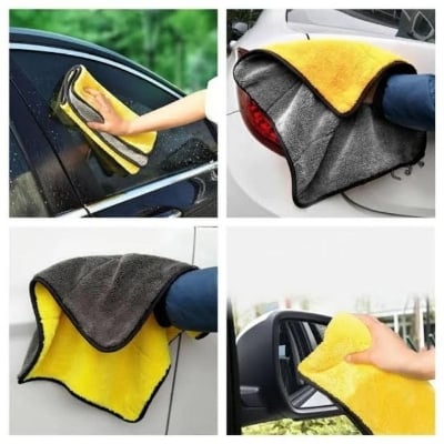 Picture of Good Quality Micro Fiber Double Layer Towel for Bike/ Car Cleaning