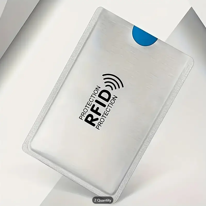 Picture of Aluminium Anti RFID Card Holders, NFC Blocking Reader Lock ID Bank Card Holders, Case Protection Metal Credit Card Case