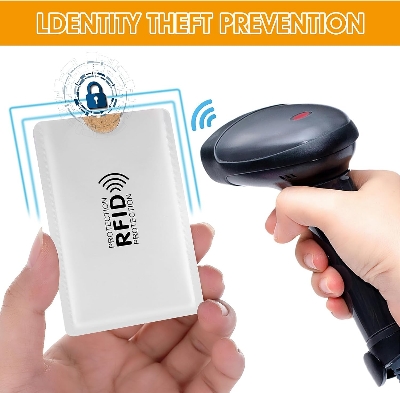 Picture of Aluminium Anti RFID Card Holders, NFC Blocking Reader Lock ID Bank Card Holders, Case Protection Metal Credit Card Case