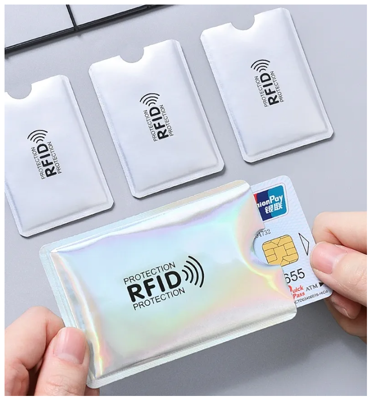 Picture of RFID Card Holder- It will Block RFID & NFC from Unauthorised used 5pcs