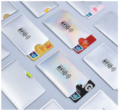 Picture of 10pc Anti-RFID Wallet Blocking Reader Lock Bank Card Holder, Aluminium Smart Anti Theft Credit Card Cover