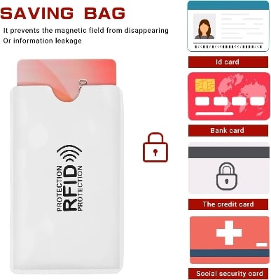 Picture of 10pc Anti-RFID Wallet Blocking Reader Lock Bank Card Holder, Aluminium Smart Anti Theft Credit Card Cover