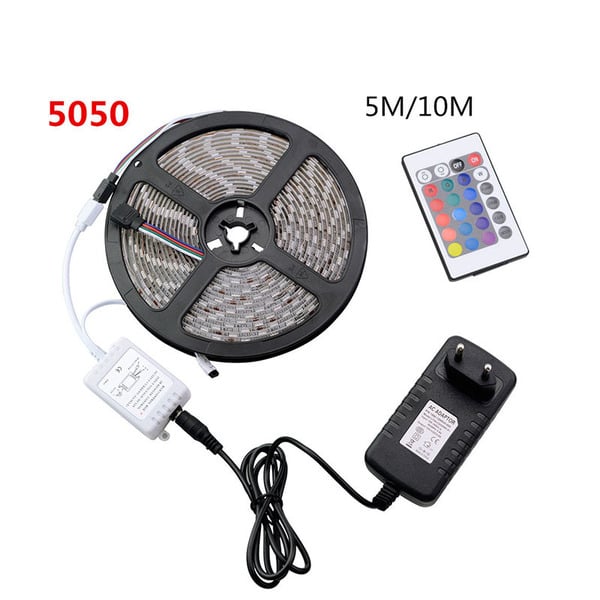Picture of Led Light Strip Rgb 5050 Set Tape Color Changing Led Strip With Remote For Home Lighting - Rgb Led Strip Light - rgb light-Multicolor