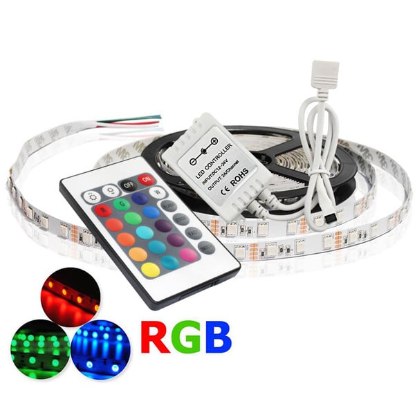 Picture of Led Light Strip Rgb 5050 Set Tape Color Changing Led Strip With Remote For Home Lighting - Rgb Led Strip Light - rgb light-Multicolor