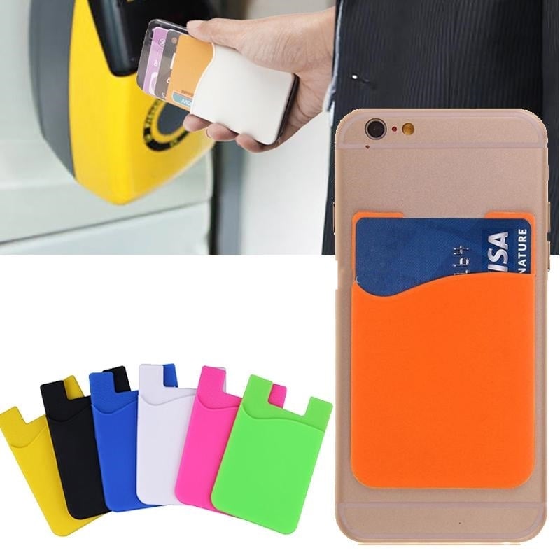 Picture of Silicone Mobile Phone Card Holder - Multicolour -1Pcs