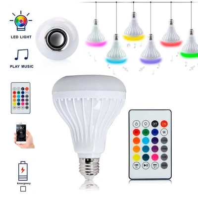 Picture of RGB Music Led Light Bulb With Remote Control & Bluetooth Speaker-Multicolor