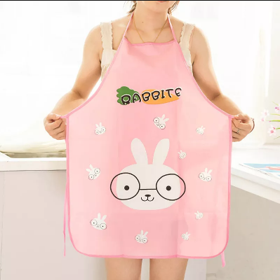 Picture of Home Women Waterproof Cute Cartoon Kitchen Restaurant Cooking Bib Apron