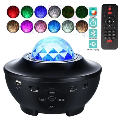 Picture of Star Starry Sky LED Night Light Projector Bluetooth Speaker Bedroom Lamp Universal Mini LED Lights Projector Light-Multicolor