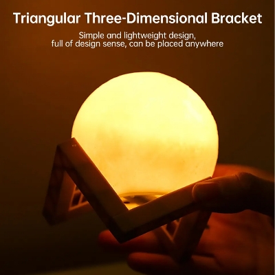 Picture of 3D printed Galaxy Lamp and Moon Lamp for room lighting-Multicolor