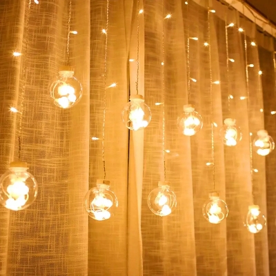 Picture of LED Lights Ball Curtain String Light 220V Fairy Light Outdoor Indoor Garland For Party Wedding Holiday Decoration-Gold