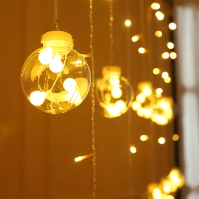 Picture of LED Lights Ball Curtain String Light 220V Fairy Light Outdoor Indoor Garland For Party Wedding Holiday Decoration-Gold