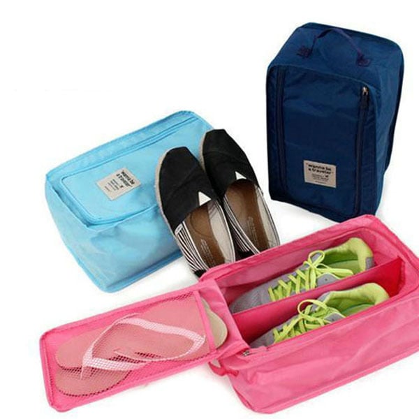 Picture of Waterproof Travel Shoes Storage Bag Outdoor Pouch Zip Portable Shoes Organizer Bag